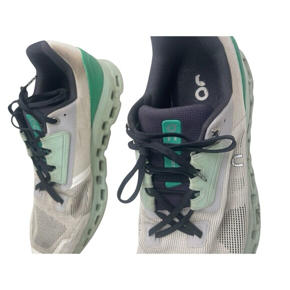 On Cloudstratus Men Size 12 Gray Green White Light Running Shoes main image 13